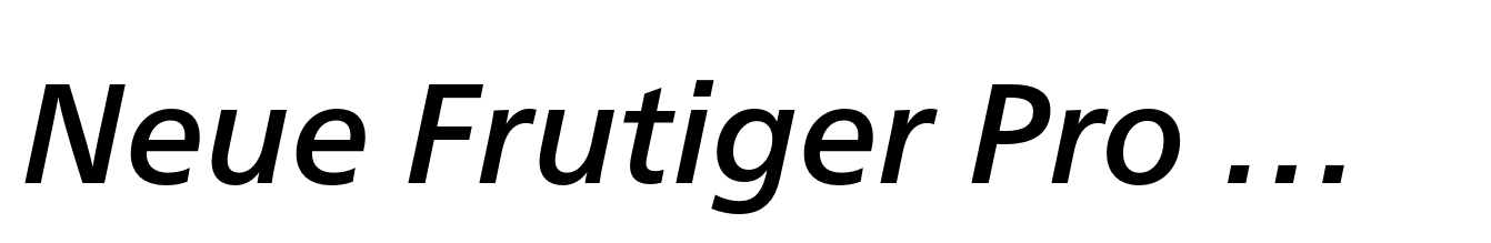 Neue Frutiger Pro Medium Italic